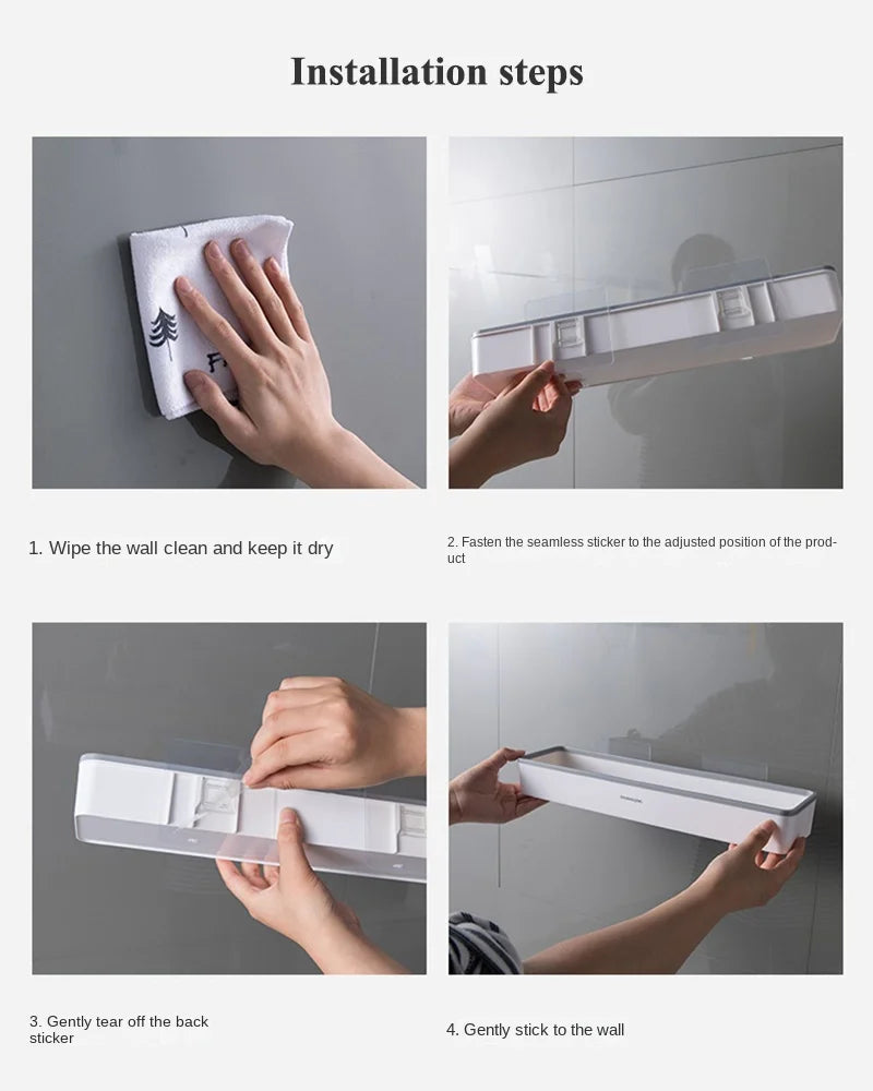 Wall Hanging Toilet Bathroom Storage Cabinet Rack Punch Free Multifunctional Artifact Above Toilet Rack Shelf Organizer