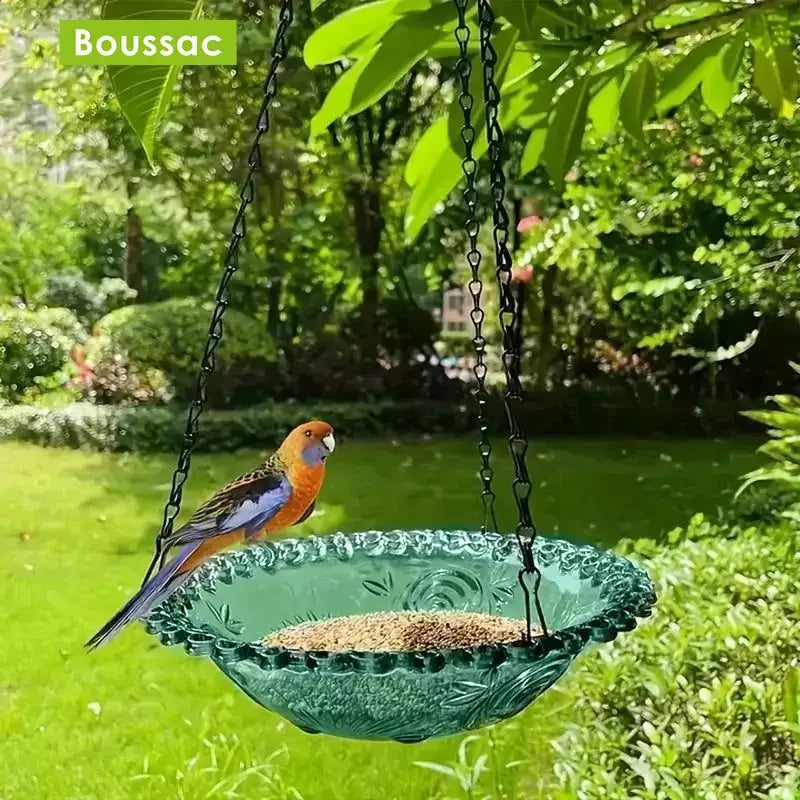 New Bird Flower Shaped Hanging Bird Feeder Birdbath for Garden Outdoor Decor Yard Farm Supplies Hummingbird Feeder Supplies