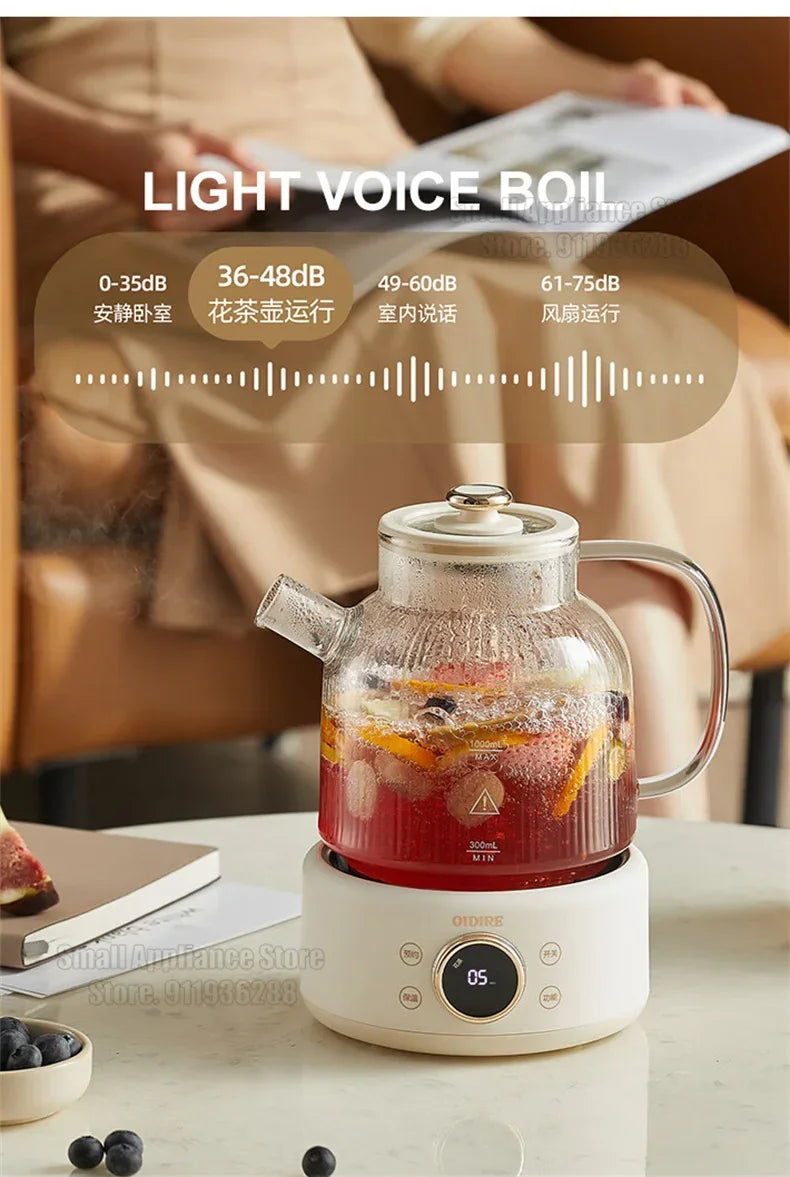 OIDIRE 220v Glass Electric Kettle Health Preserving Pot Tea Maker With Filter Reservation Temperature Adjustable Multi Cooker