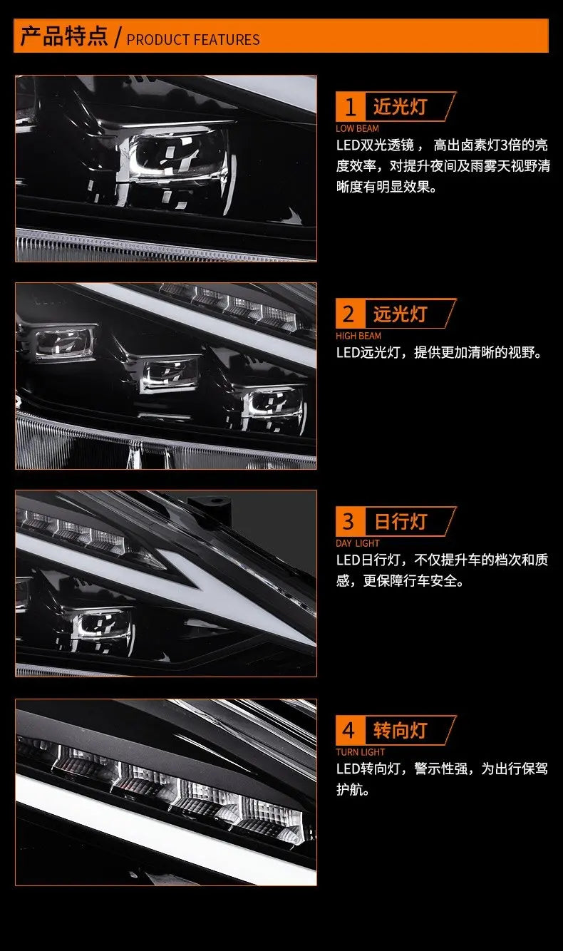 LED Projector Headlights for Lexus IS250 (2006–2012) Includes daytime running lights for enhanced visibility. High-quality automotive upgrade for style and safety.