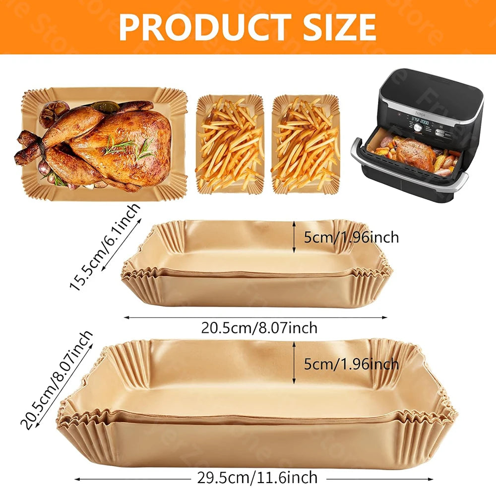 10.4L and 5.2L Air Fryer Disposable Paper Liners For Ninja AF500EU Baking Paper for Ninja Foodi Flex Air Fryer Airfryer Tools