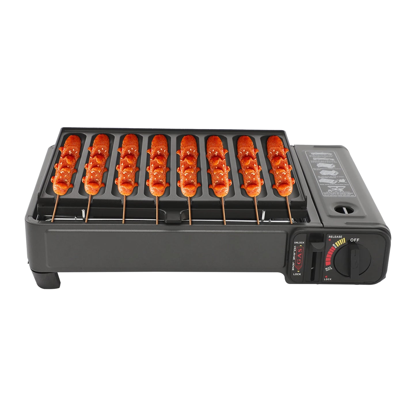 Black Portable Camping Gas Stove High Safety Outdoor Use