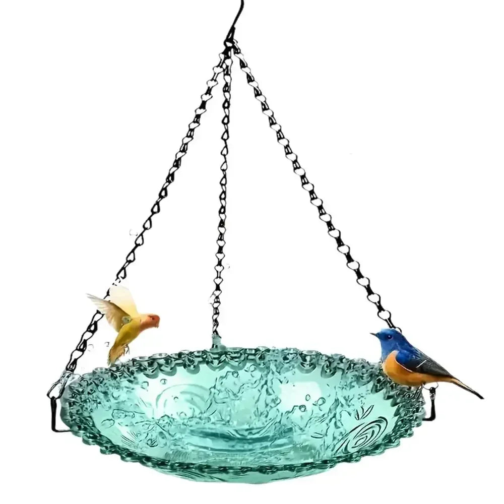 New Bird Flower Shaped Hanging Bird Feeder Birdbath for Garden Outdoor Decor Yard Farm Supplies Hummingbird Feeder Supplies