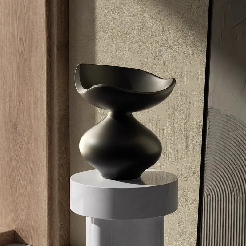 Minimalism Abstract Crafts Floral Vase Desk Decoration Flowers Arrangement Artificial Flower Resin Vases Room Aesthetic Decor