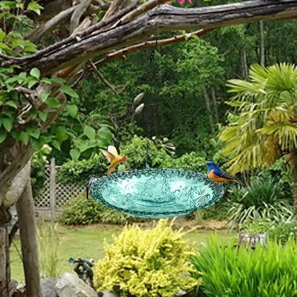 New Bird Flower Shaped Hanging Bird Feeder Birdbath for Garden Outdoor Decor Yard Farm Supplies Hummingbird Feeder Supplies