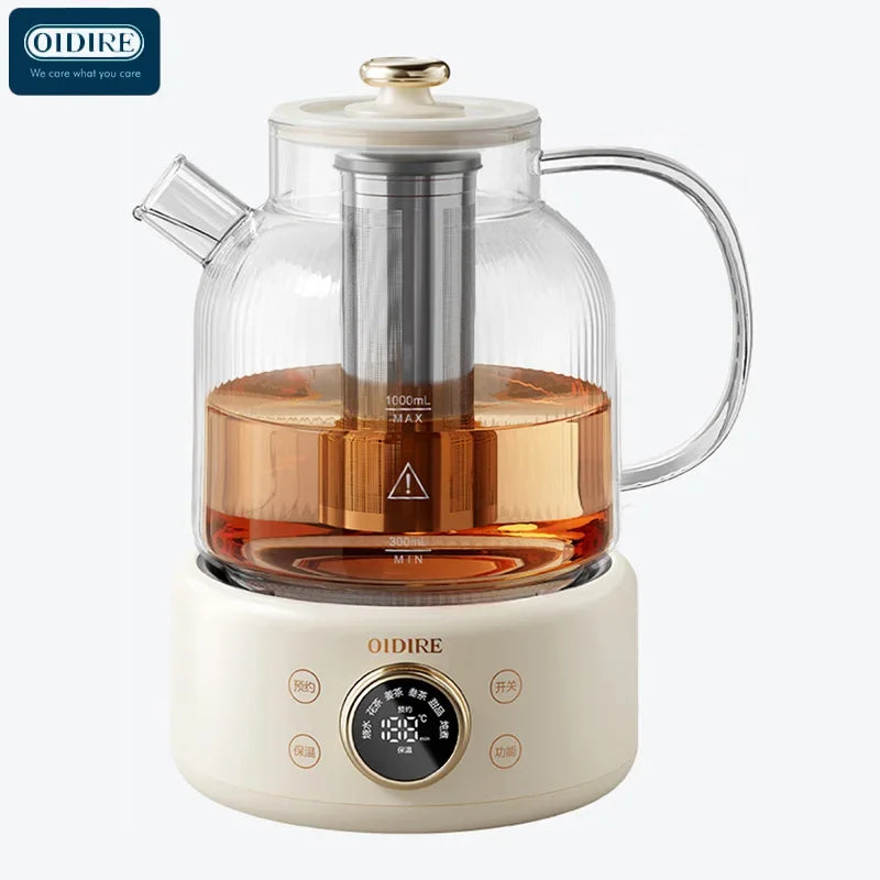 OIDIRE 220v Glass Electric Kettle Health Preserving Pot Tea Maker With Filter Reservation Temperature Adjustable Multi Cooker