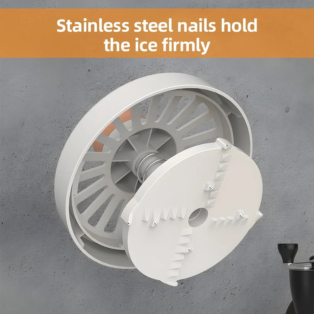Household Hand Ice Crusher Stainless Steel Blade Fast Ice Crushing Removable Cleaning Slushie Maker Machine  Ice Crusher Summer