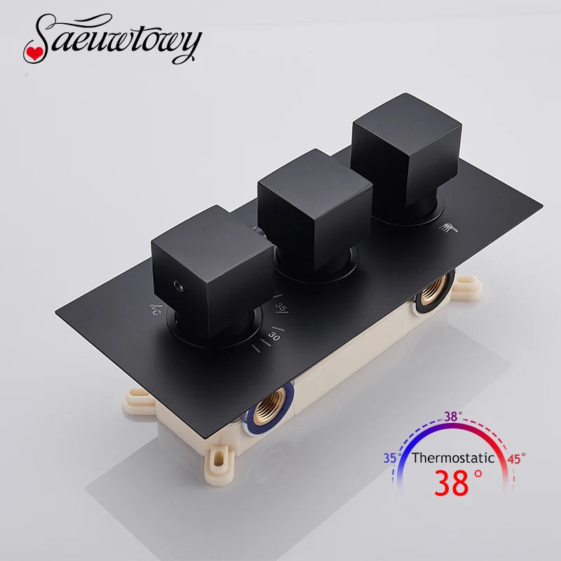 Thermostatic shower syste Waterfall Shower Faucet Concealed Shower r Wall Mounted Shower Column Hot And Cold Mixing Valve