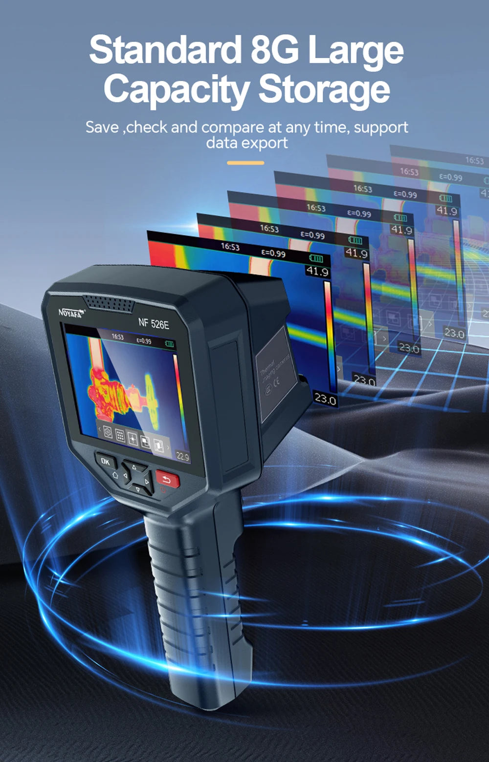 Noyafa NF-526E Professional Thermal Imager 256x192 Infrared Thermal Camera High Sensitive Infrared Thermal Imager for Repair