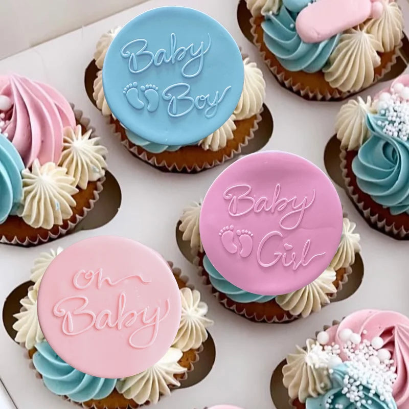 Baby Birthday Party  Acrylic Cookie Emboss, Baby Boy Baby Girl Cookie Stamp, Wild One Fondant Mold Cake Mould Baking Tool