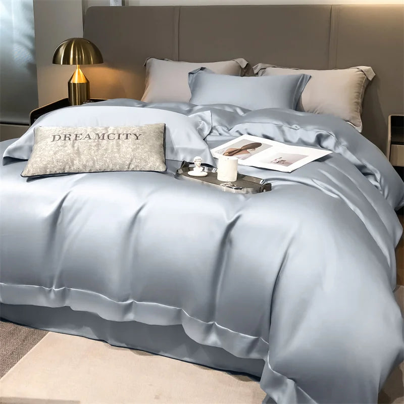 Dreamreal Pure Bamboo Bedding Set for Hotel Home Luxury Organic Bamboo Duvet Cover Fitted Bed Sheet Sets Pillowcase Cooling Soft