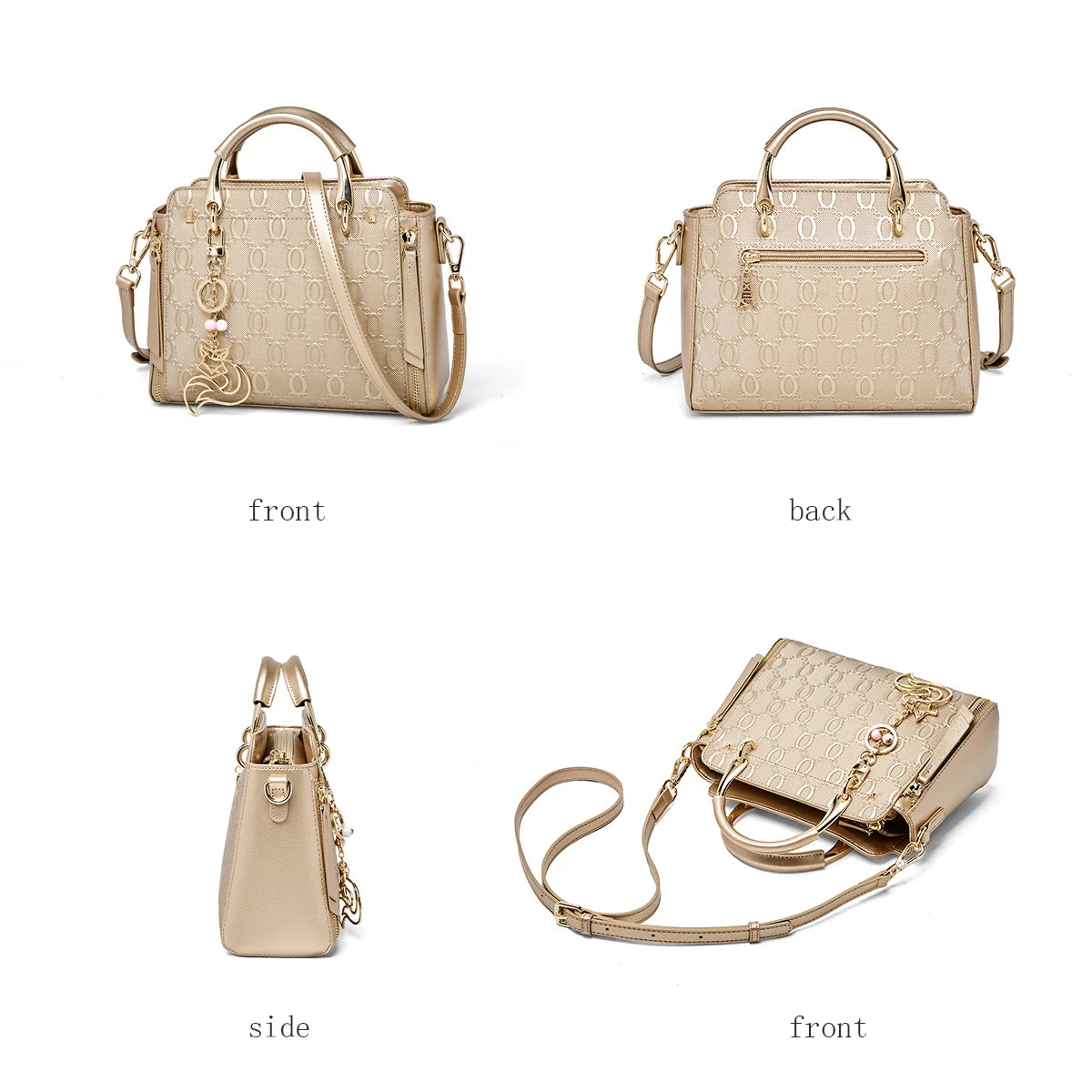 Cowhide Leather Women’s Handbag Luxury Design Elegant shoulder, crossbody, and tote style in one. Spacious and stylish, perfect for moms and everyday use.