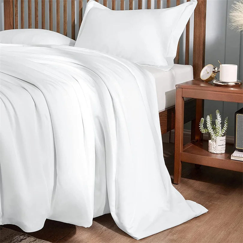 Dreamreal Pure Bamboo Bedding Set for Hotel Home Luxury Organic Bamboo Duvet Cover Fitted Bed Sheet Sets Pillowcase Cooling Soft