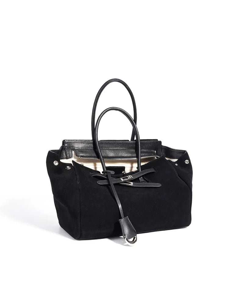 Early Autumn Retro Suede Tote Bag Women's New Versatile Single oulder Bag Commuter Bag Handbag for Outdoor Use