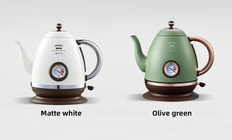 1.5L Electric Kettle 1500W Quick Heating Boiling Coffee Teapot Household Thermo Pot 304 Stainless Steel Linner with Thermometer