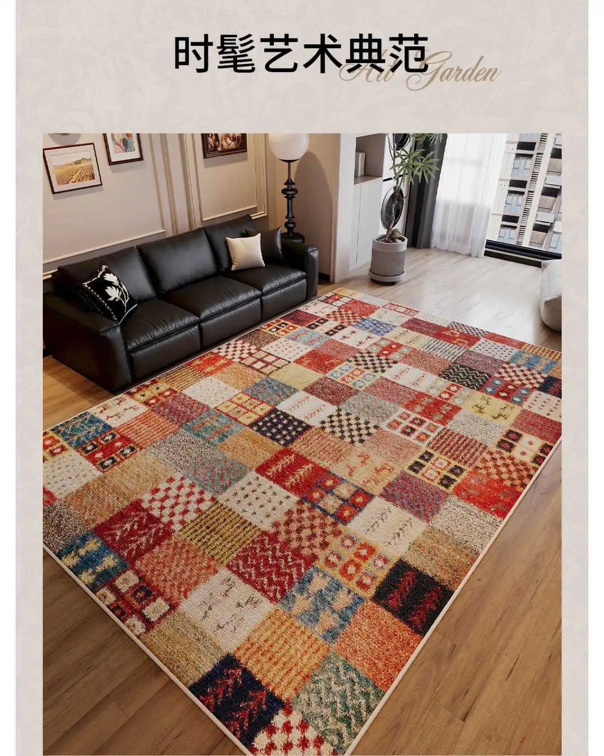 Moroccan Ethnic Style Living Room Rugs Luxury Cloakroom Antiskid Big Size Carpet Room Decoration Home Entrance Floor Soft Mats