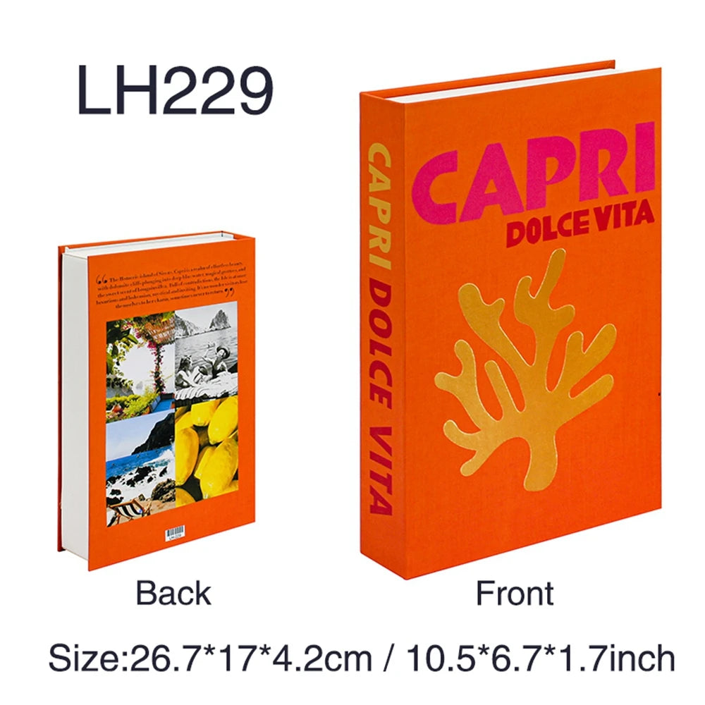 Aperol Cocktail Luxury Fake Books Decoration Coffee Table Decorative Books Club Villa Hotle Decoration Shooting Props Home Extra