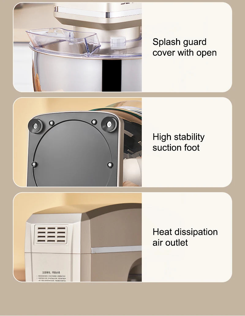 SUNATUR Electric Kitchen Blender Machine: Stand Mixer with Planetary Beater Automatic Mix Support for Dough Efficient Processor
