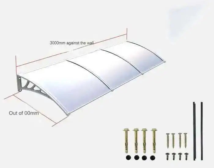 Fashionable Aluminum-plastic Panel Awnings for Outdoor Rainproof UV-proof Silent Awning Modern Simple Awnings for Door Head