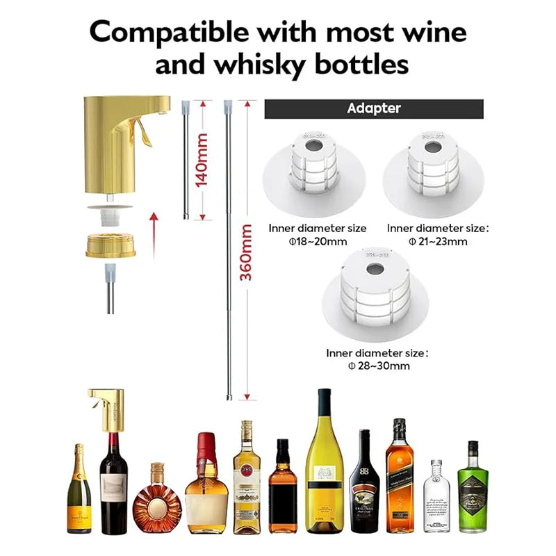 New Portable Mini Automatic Wine Decanter Electric Wine Aerator and Wine Dispenser
