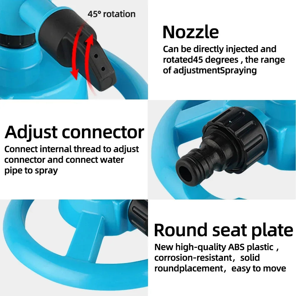 360  Automatic Rotating Garden Sprinkler – Quick Coupling Nozzle for Lawn & Garden Irrigation