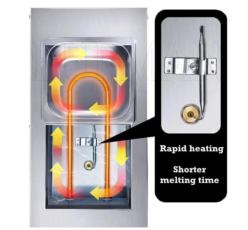 Electric Chocolate Melting Machine Furnace Tempering Machine Heating Stove 110V 220V