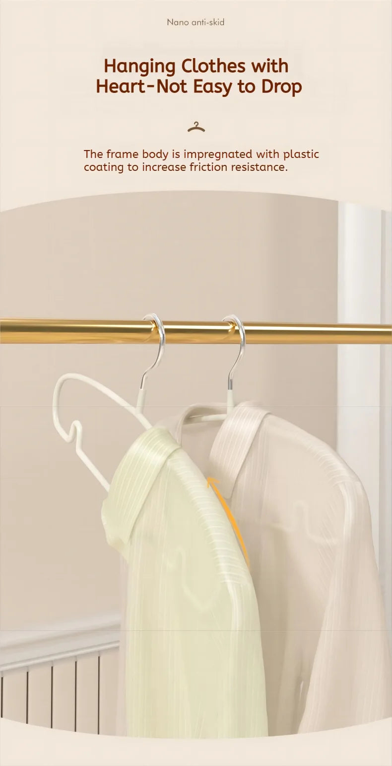 10PCS Simple Clothes Hanger Non Slip Dormitory Household Clothes Hanging to Prevent Clothes Deformation Clothes Storage