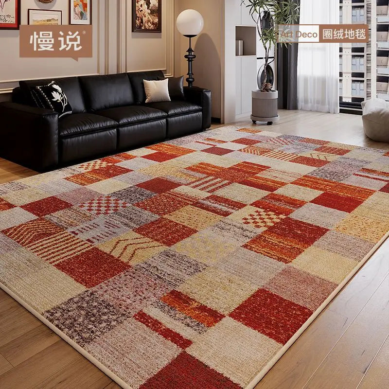 Moroccan Ethnic Style Living Room Rugs Luxury Cloakroom Antiskid Big Size Carpet Room Decoration Home Entrance Floor Soft Mats