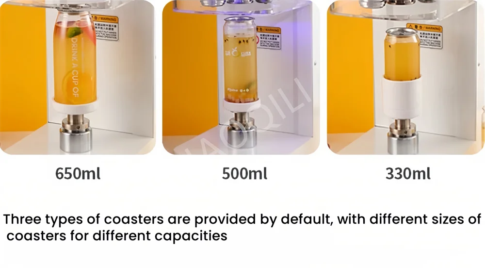 Commercial Can Sealing Machine 330/500/650ml Can Sealer 55mm Caliber Milk Tea Beverage Bottle PET Aluminum Bottle