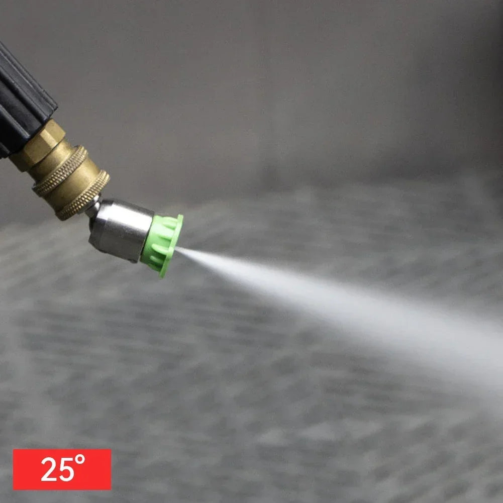 360° Rotatable Pressure Washer Nozzle Tips Kit for 1/4 Quick Connect 4000 PSI Multiple Degrees 0 15 25 40 Degree Spray Nozzles