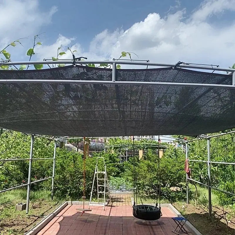 6X6m Black Shade Cloth with Grommets Sunblock Mesh Cover Anti-UV Garden Balcony Plant Sunshade Net Outdoor Greenhouse﻿﻿﻿﻿﻿﻿﻿﻿﻿﻿