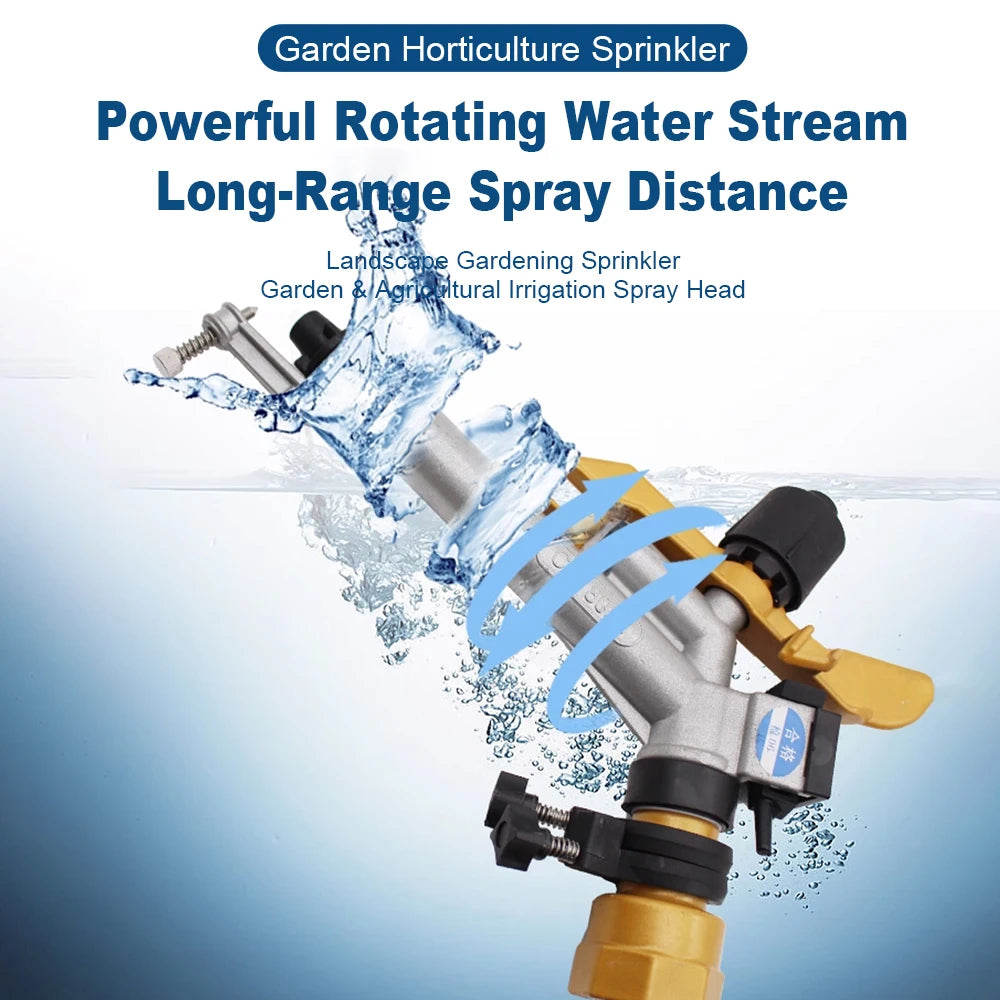 360° Rotation Swing Arm Spray Gun Horticulture Sprinkler Ideal for Construction Sites, Farmland Irrigation & Vegetable Watering