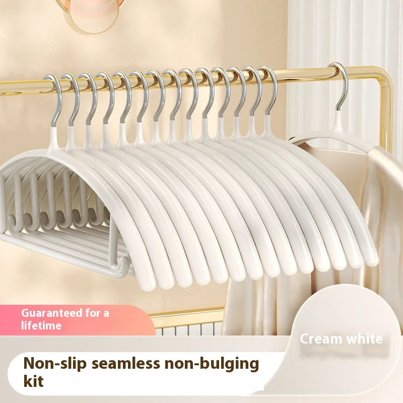 5pcs Nano seamless anti slip clothes hanger stand hanger non marking storage, thick clothing support, anti slip stainless steel