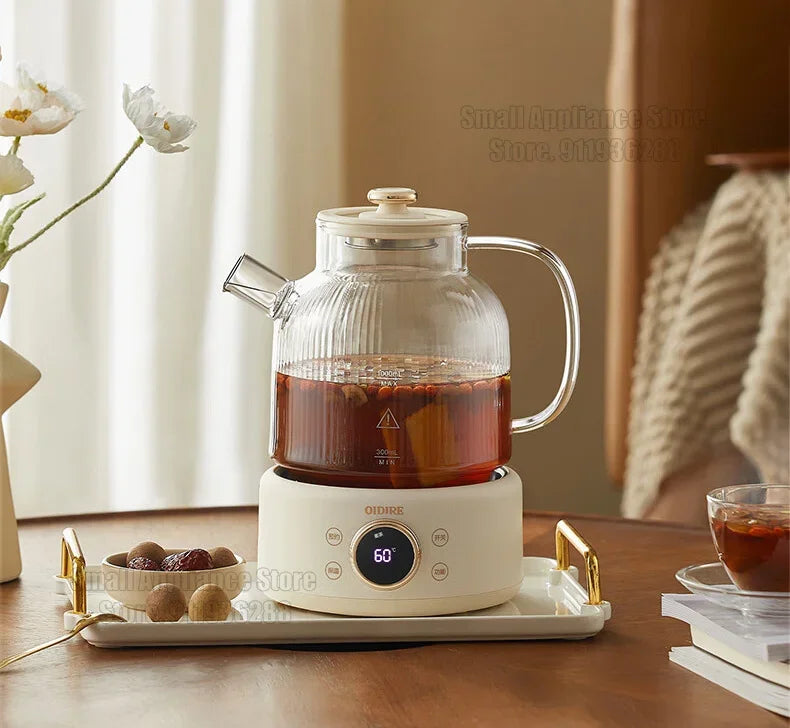 OIDIRE 220v Glass Electric Kettle Health Preserving Pot Tea Maker With Filter Reservation Temperature Adjustable Multi Cooker