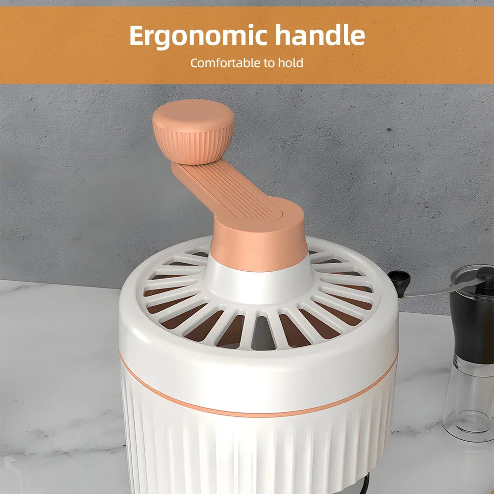 Household Hand Ice Crusher Stainless Steel Blade Fast Ice Crushing Removable Cleaning Slushie Maker Machine  Ice Crusher Summer