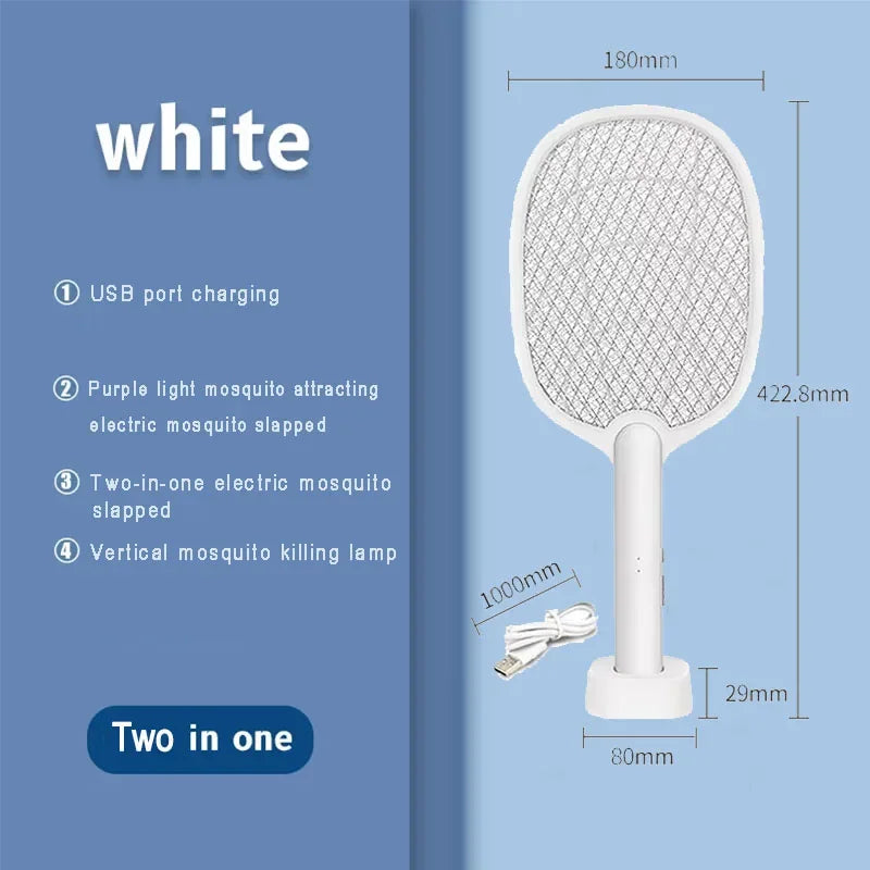 5 in1 Mosquito Killer Lamp Multicunctional Angle Adjustable Bug 2 in1 Mosquito Swatter Electric USB Rechargeable Fly Bat Swatter