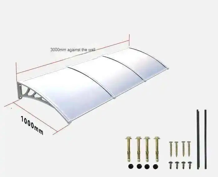 Fashionable Aluminum-plastic Panel Awnings for Outdoor Rainproof UV-proof Silent Awning Modern Simple Awnings for Door Head