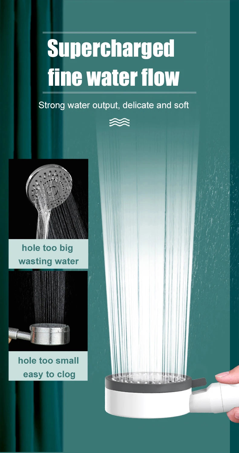 10 Spray High-Pressure Water Saving Filtered Shower Head Handheld Showerhead Fall Resistance Black White Bathroom Shower Nozzle