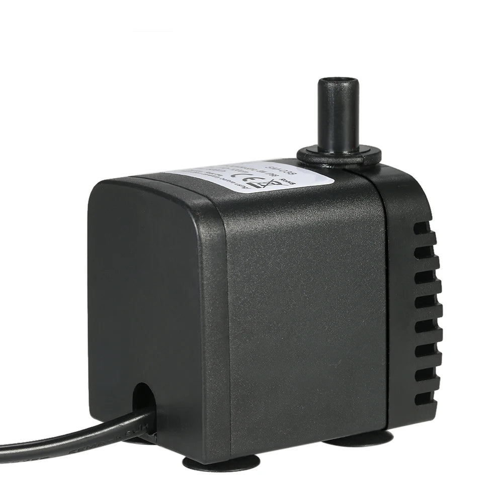 600L/H 8W Submersible Pond Water Pump for Aquarium Tabletop Fountains Pond Water Gardens and Hydroponic Systems with 2 Nozzles