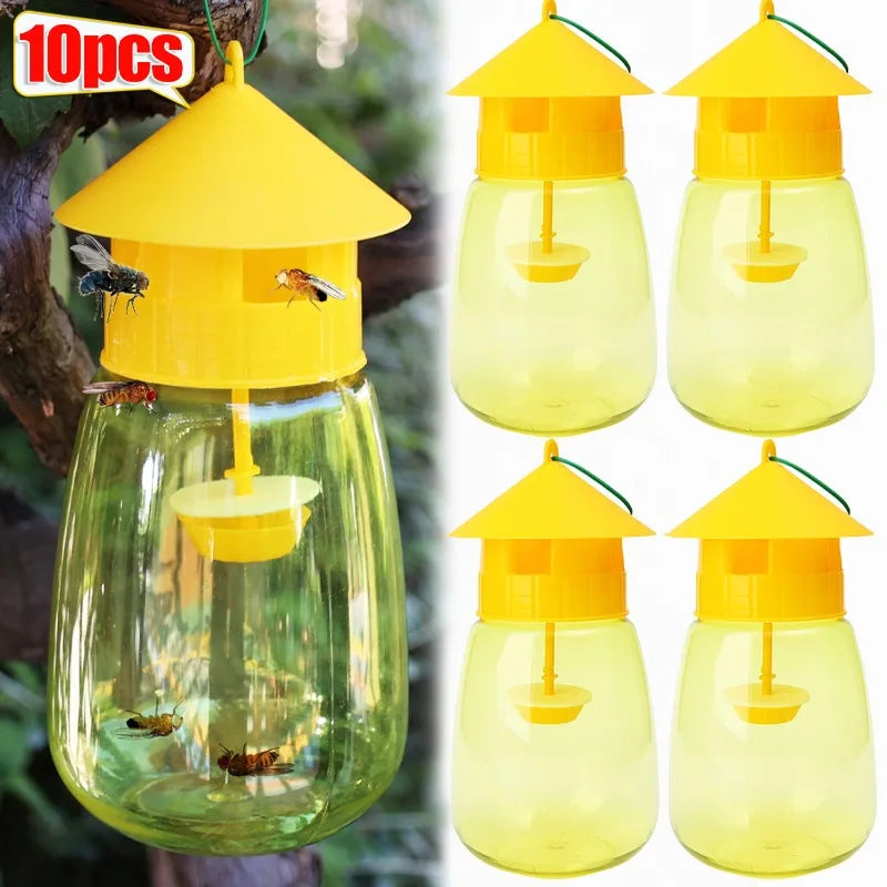 Fruit Fly Trap Reusable Plastic Insect Catcher Trap Transparent Environmentally Anti Flies Home Garden Orchard Pest Control Tool