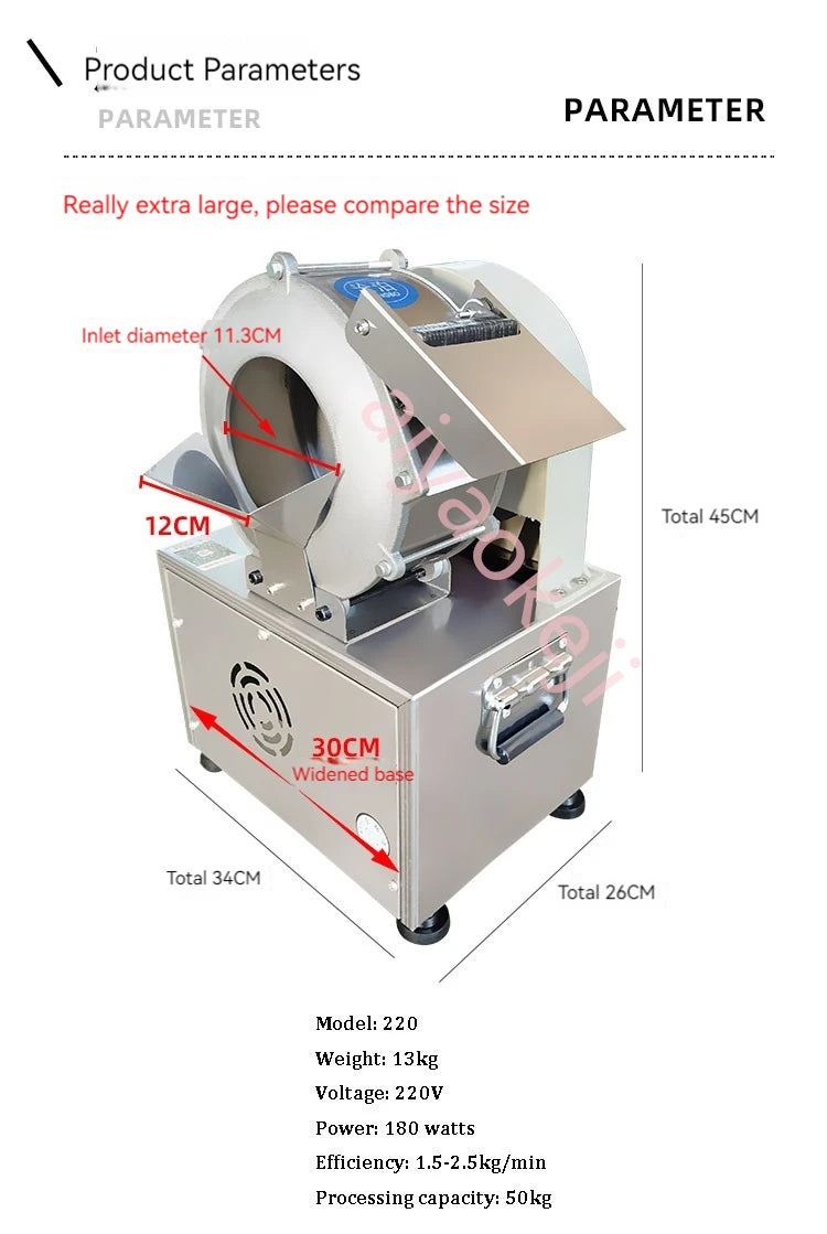 Multifunctional Vegetable Cutting Machine Commercial Potato Cucumber Carrot Slicer Electric Potato Shredder