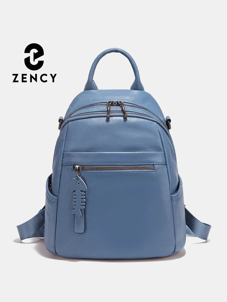 Soft Leather Women’s Backpack Large Capacity Crafted from premium cowhide leather with wide shoulder straps and multiple pockets. Stylish, durable, and perfect for everyday use.