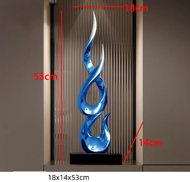 Marble Base Resin Sculpture Fenghshui Decoration Housewarming Gifts Home Livingroom Ornaments Office Study Accessories Crafts