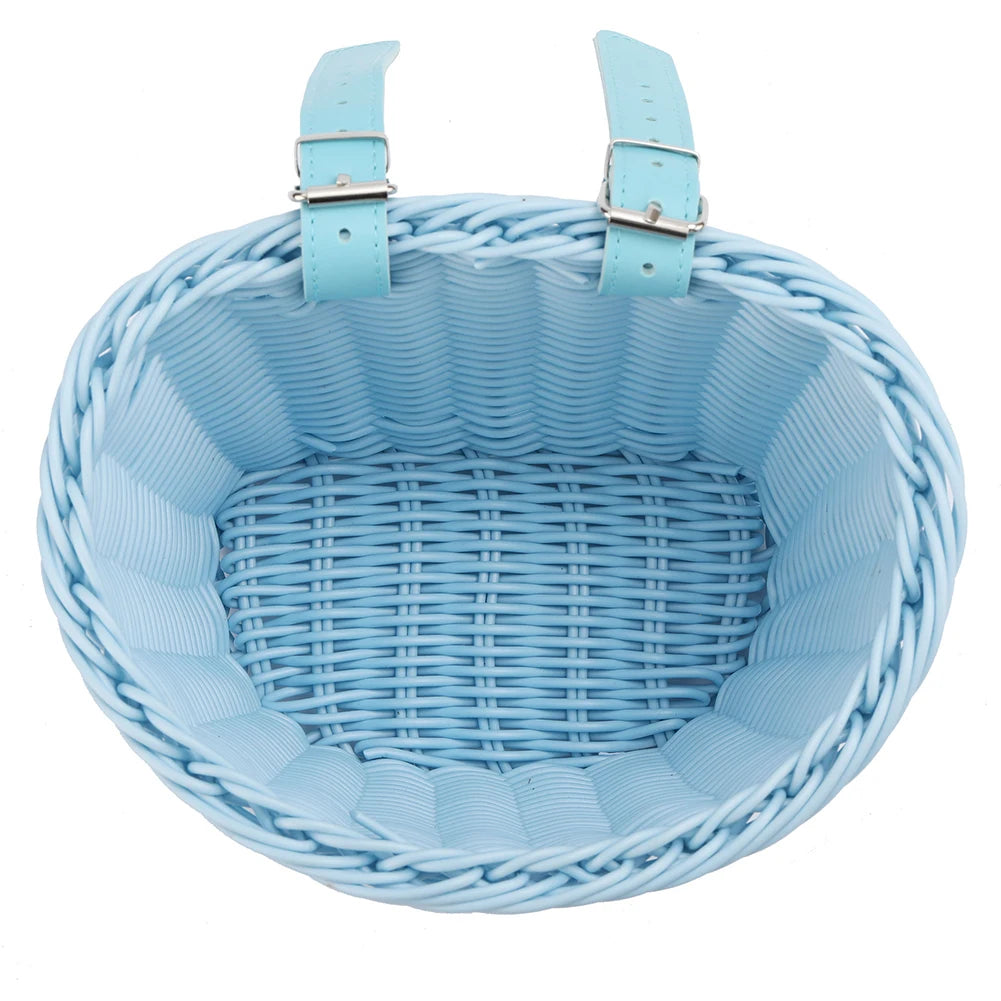 Kids Bike Basket Cycling Handlebar Pouch Bicycle Wicker Baskets Child Scooter Front Storage Basket Children Bike Carrier Bags