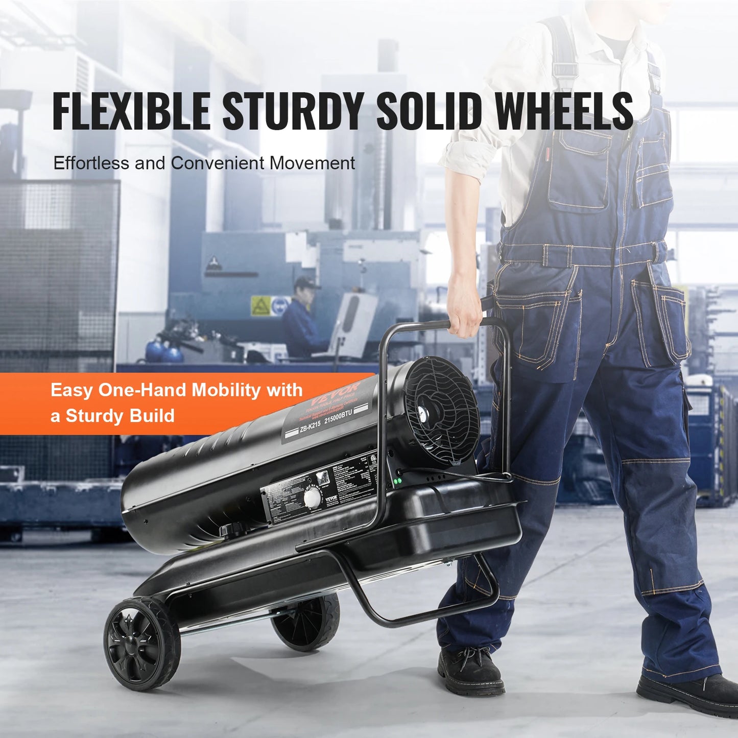 Portable Forced Air Diesel Heater – Torpedo Style Heavy-duty, energy-efficient space heater with thermostat and fuel tank. Ideal for garages, workshops, and outdoor heating.
