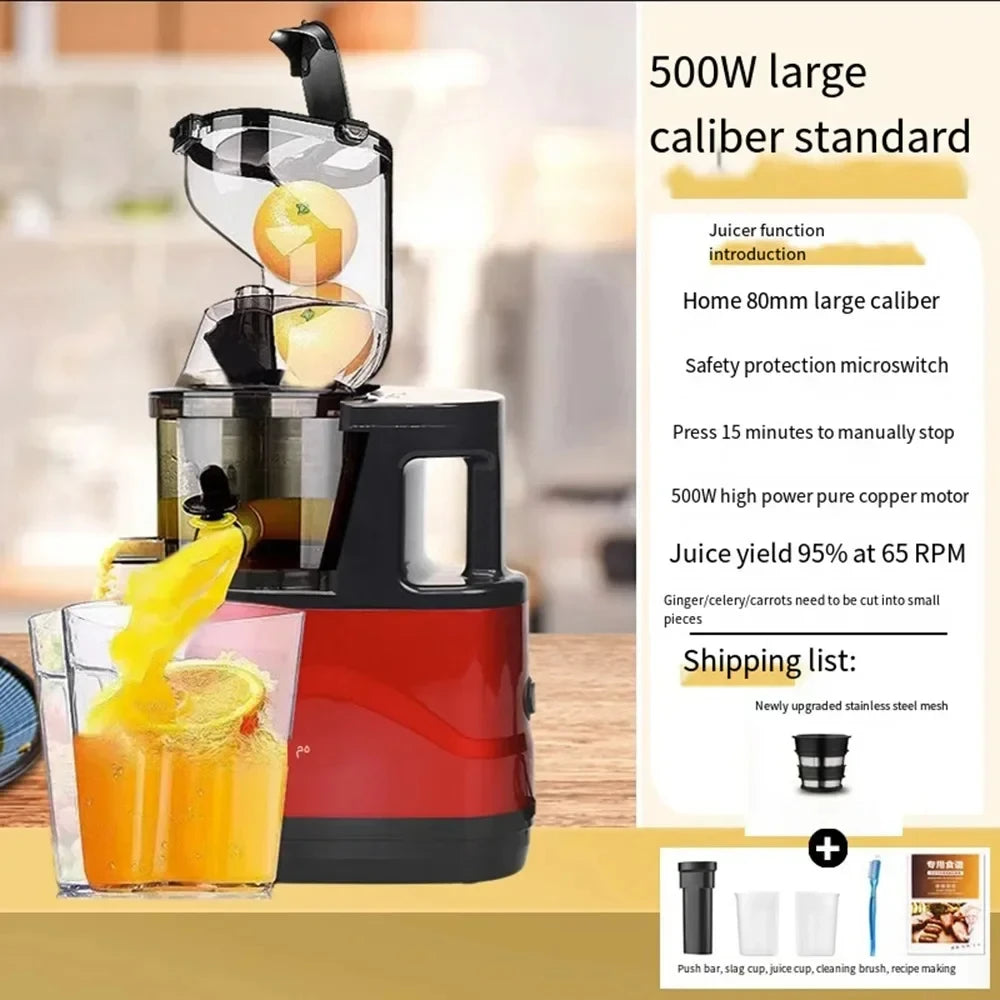 New Juicer Machines 7 inch Slow Cold Press Juicer Tool with Large Feed Chute Cold Press Juicers for Vegetables and Fruits