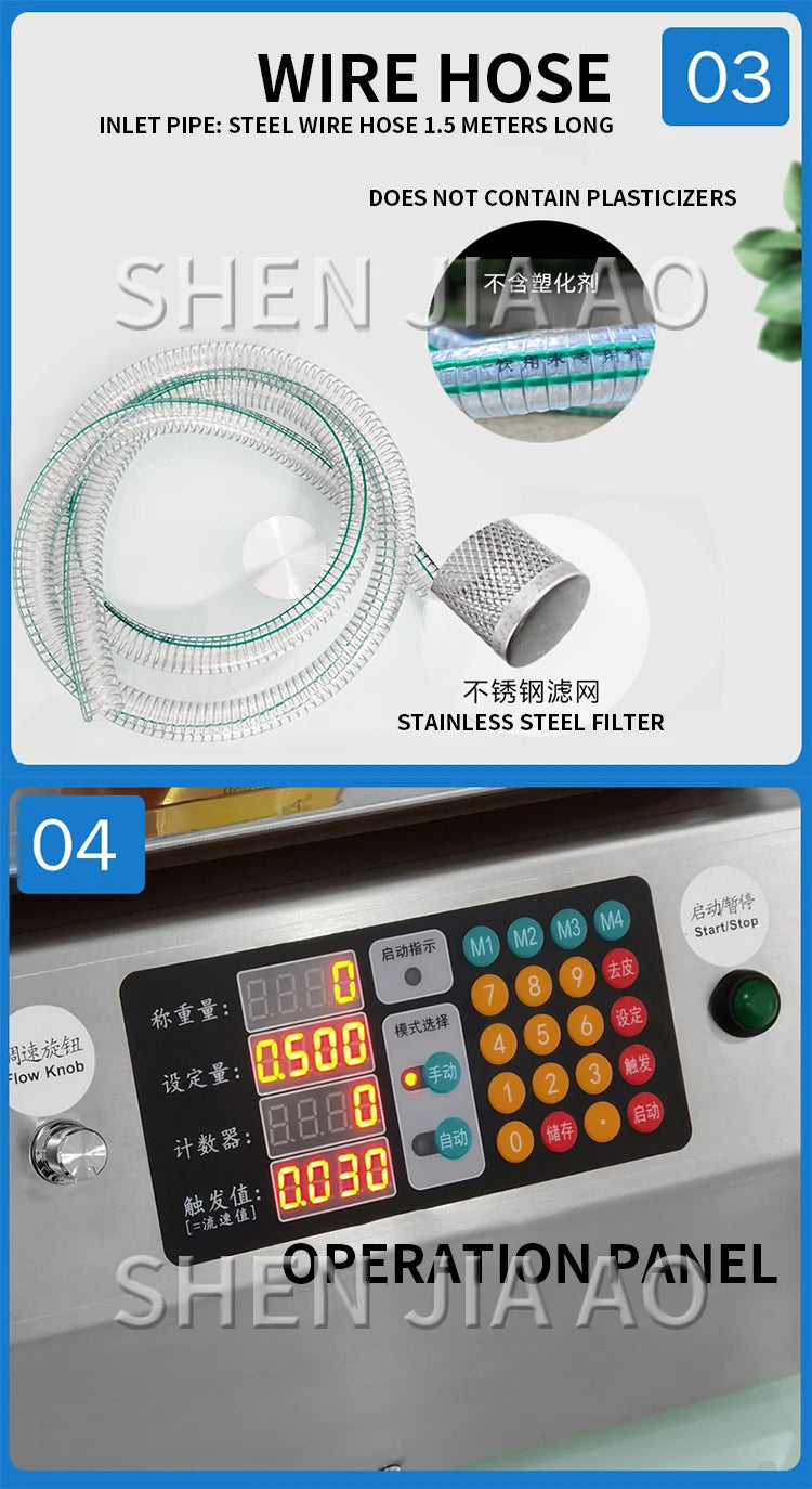 CSY-L15 Flow Weighing Type Fully Automatic Dispensing Filling Machine Honey Sesame Sauce Edible Oil Glue Viscous Liquid