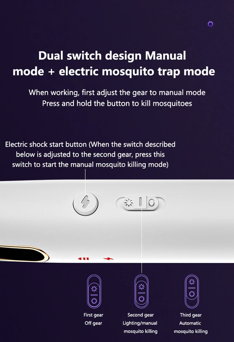 Multi Functional Bug Zapper Racket Usb Rechargeable Mosquito Killer Safe 3 In 1 Electric Mosquito Swatter Pest Control Supplies