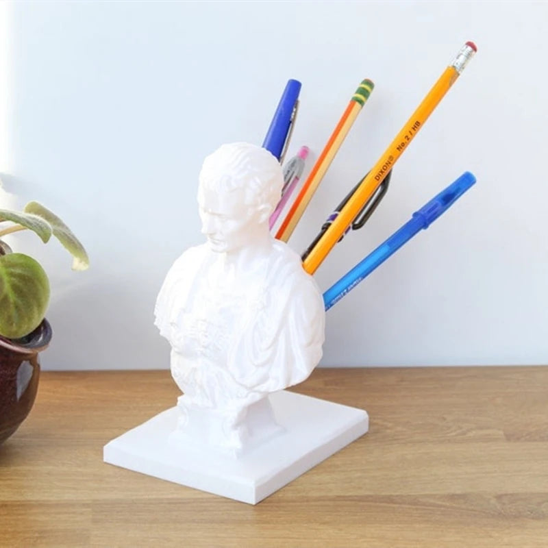 Julius Caesar statue Office Desk Pen Holder Office Desk Organizer Office Decor pen Rack Gift Stationery teacher gift
