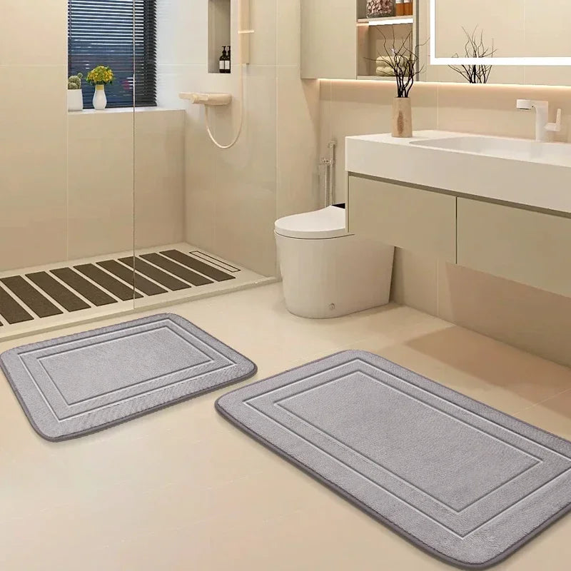 1PC Bath Mat & Bathroom Extra Thick & Soft Non Slip Super Absorbent Bathroom Rugs Bath Rug for Bathroom Floor Boden Matte 발매트